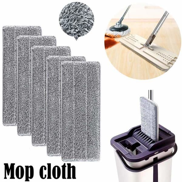 Superabsorberende mopphode-refiller - Vaskbar mikrofiber husholdningskosthode rengjøringspute (5 stk)