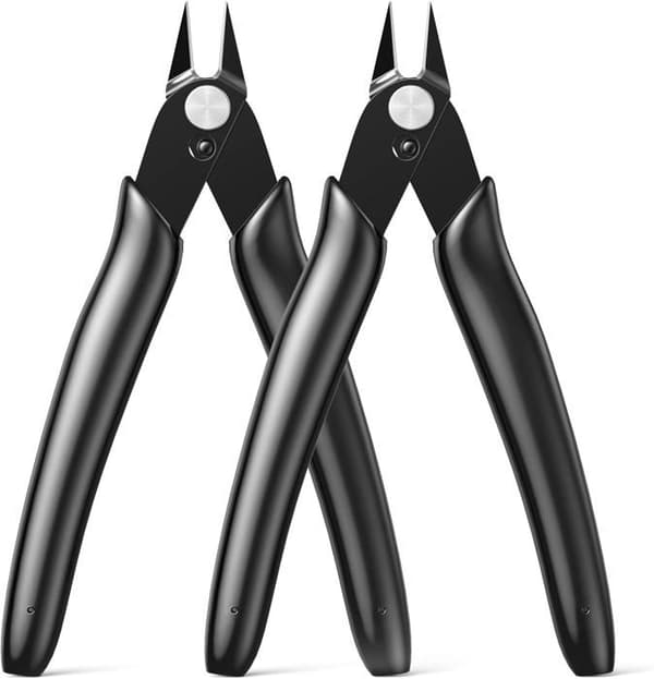 Mini sidetang 13 cm – pakke med 2, krom-vanadiumstål, PVC-håndtak