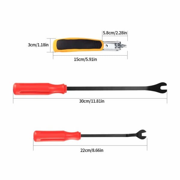 Spikerfjerner / møbeltrekker 3-pakning - Herdet stål - Ergonomisk håndtak - Multifunksjonell