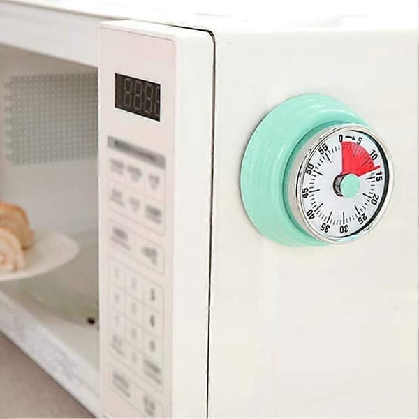 Kjøkkentimer Mekanisk Magnetisk Retro Nedtellingstimer for Matlaging Baking Gaming (Grønn)