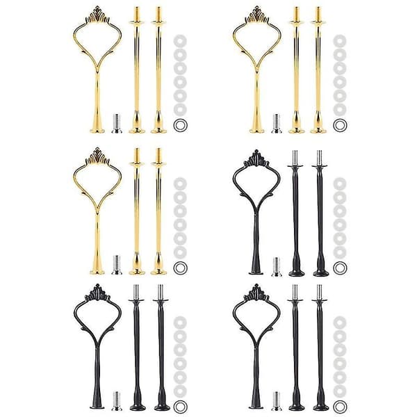 6 Sæt Lagdelt Bakke Hardware Til Kage Stativ Form Krone 3 Lag Kage Stativ Beslag Hardware Holder Til