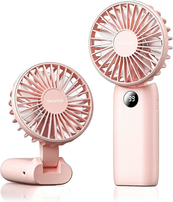 Håndholdt Mini Bærbar Ventilator, Genopladelig USB Lille Ventilator, Batteridrevet Ventilator