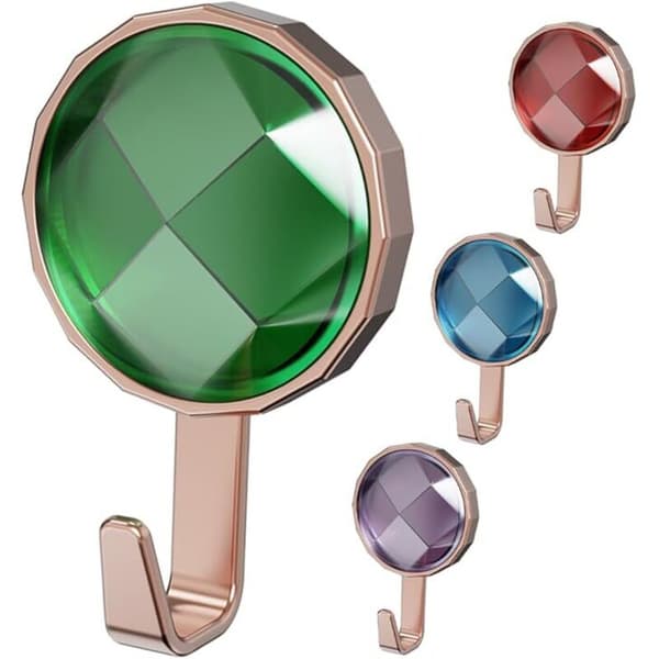 Pieces Naulaton Gem-kodin seinäkoukut, ripustuskoukut, itseliimautuvat pyyhekoukut, koristeelliset koukut, seinäkoukut, kotitalousseinäkoukut