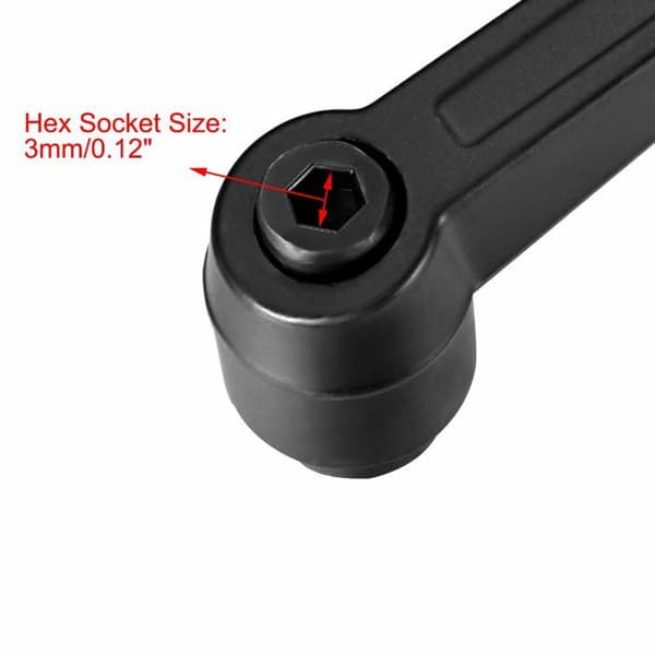 Justerbart skralleklemmhåndtak M6, 42 mm spak, galvanisert stål, pakke med 2