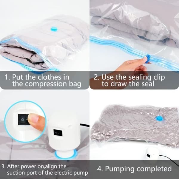 Elektrisk luftpump för vakuumförvaringspåsar, 55W 220V kompressionspåse luftpump (1 styck)