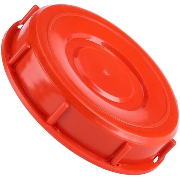 163 mm IBC-tanklåg - Lækagesikkert - Ventileret - Rød plast