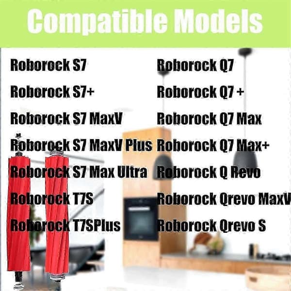 Rullborstbyte för S7 Maxv Plus, S7 Max Ultra T7splus, +, Max, Qrevo Maxv, Qrevo S Robotdammsugardelar