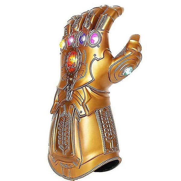 Thanos Infinity Gauntlet med LED-ljus Avengers 4 Cosplay Leksak för Barn