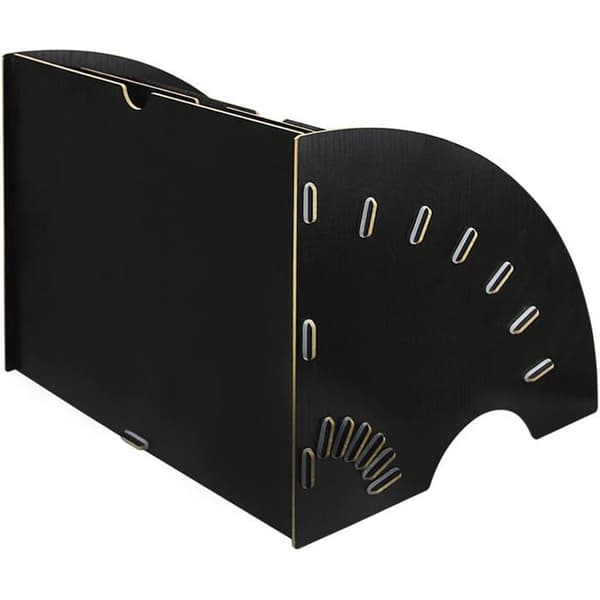 Filsorter i tre 36,5x28x28cm - For A4-papir - Presset tre og PP - Svart