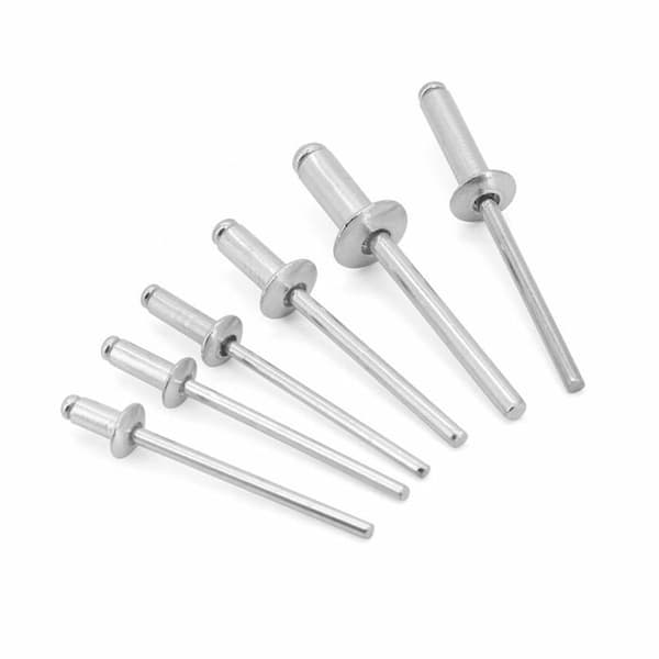 Aluminium blindnitar - Sortiment om 500 st (M3.2, M4, M5) med låda