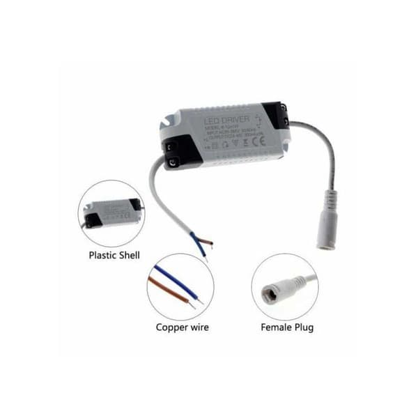 24-36W LED-driver - Pakke med 2 - DC-kontakt - For innendørs taklamper
