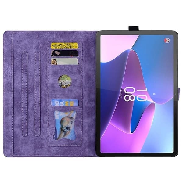 Skinnveske til Lenovo Tab P12 12.7 med kattemotiv