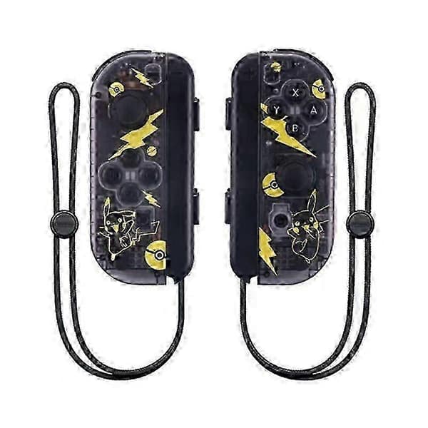 Joycon trådlös handkontroll för Nintendo Switch, stöder väckningsfunktion, vänster höger fjärrkontroller med handledsrem Pikachu Pikachu