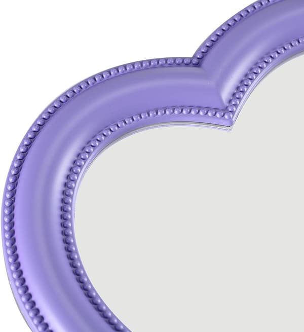 Hjärtsminkspegel Kosmetisk spegel Vägg Bordsspegel Sovrumsspegel, Present 17,5*18,5cm Purple