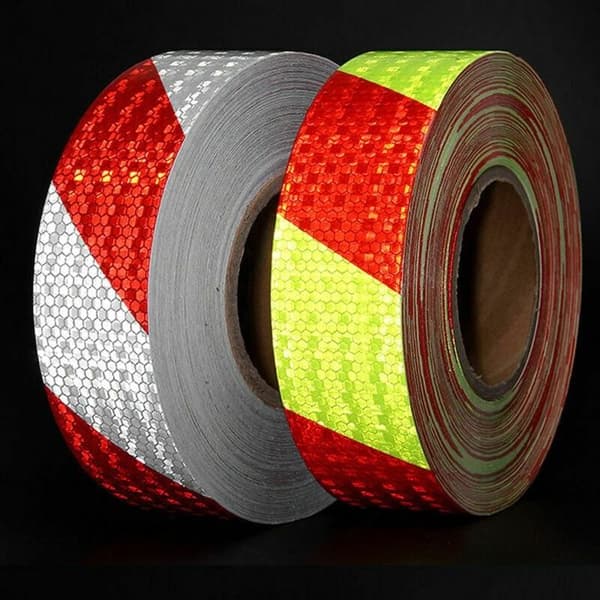 Ulisem Reflexdekal för bilkaross, Säkerhetsreflexremsa, 300 cm, Röd och Vit.