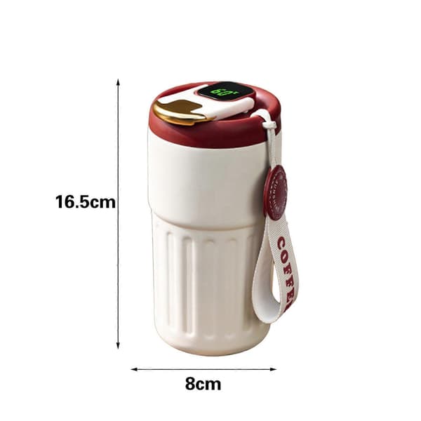 450 ml Smart Vannflaske Temp Display Håndtak Utendørs Reise Kaffe Termos B 450ML B