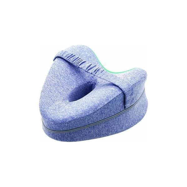 ergonomisk benkudde för sidosovare, minnesskumkuddslinga, ortopedisk knäkudde, optimal sovkomfort, tvättbart överdrag, kudde för