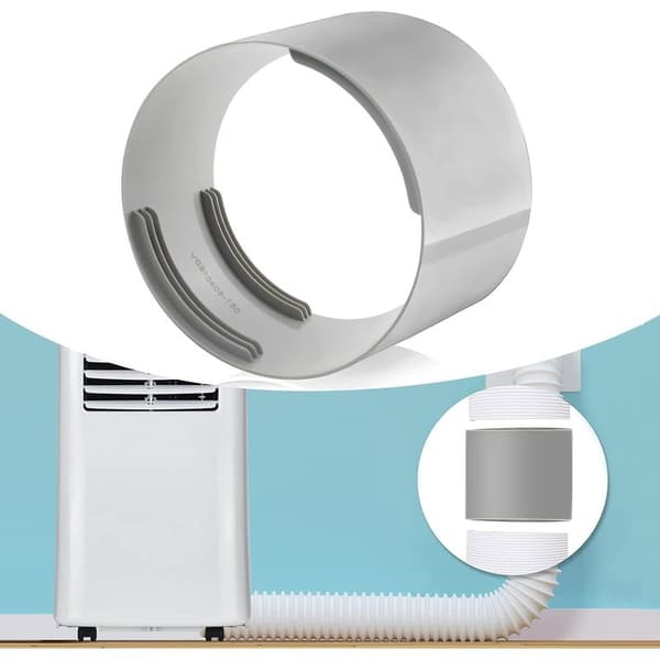 Airconditioner udstødningsslangeforbindelse – 130 mm universaladapter – holdbar fleksibel PVC – hurtig, værktøjsfri installation