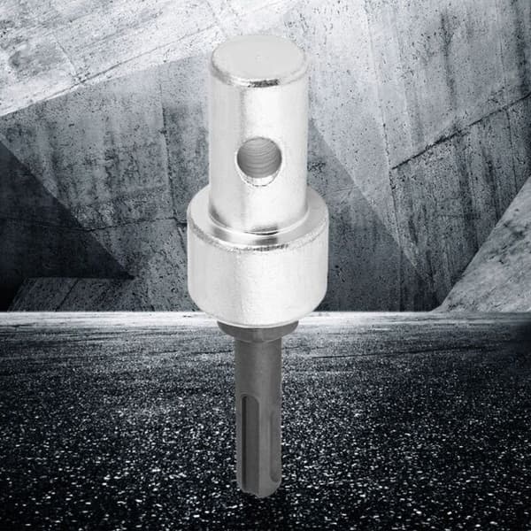 Metalljordboradapter for drill (SDS Plus / rund skaft) - Svart