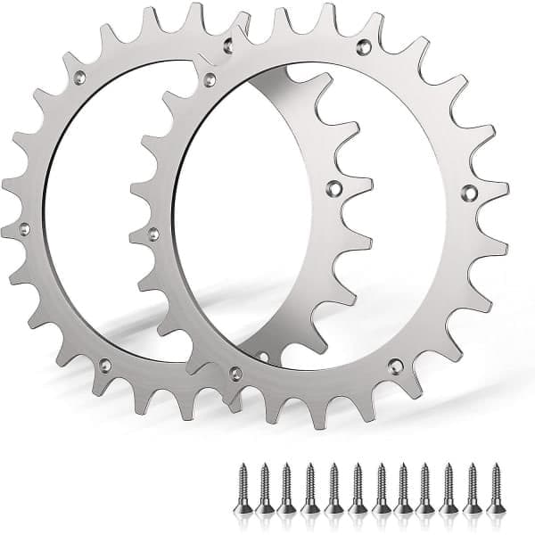 x Premium pigger i rustfritt stål kompatible med Worx S/M-modell, 2 x skrupigger i rustfritt stål, trekkraftforbedrer, robotgressklipperhjul