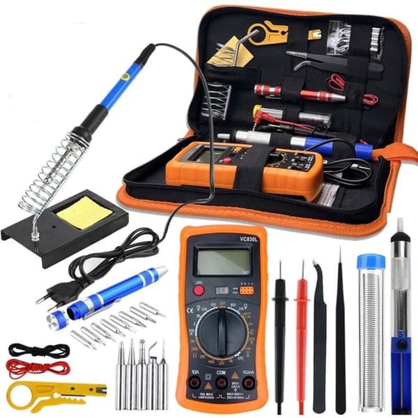 Vastar Loddesæt - 60W - Justerbar Temperatur 200-450°C - Multimeter Inkluderet