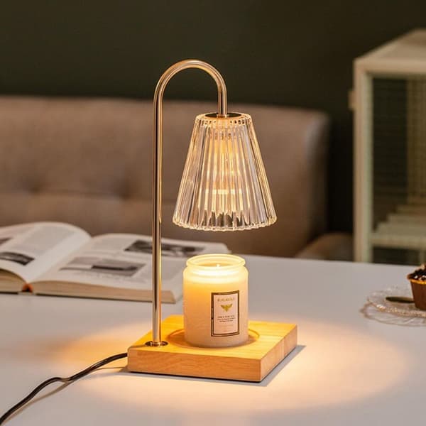Elektrisk lysvarmer med justerbar intensitet og timer, voks smelter til duftlysglas, gave til mor bedstemor kone
