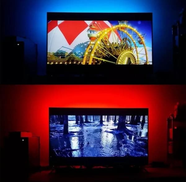 2M IP65 LED Strip RGB SMD5050 - TV - Computer - Bil - USB Multicolor 1 stk