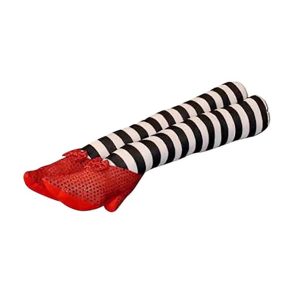 1 par Wicked Witch Legs Prop Halloween Witch Prop för trädgårdsdörr Halloween