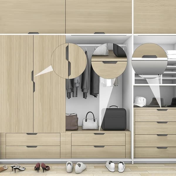 5-pak sorte køkkengreb, 120 mm garderobeskabsgreb, moderne aluminiumsgreb til badeværelsesskabe, mat sort 120 mm 120mm
