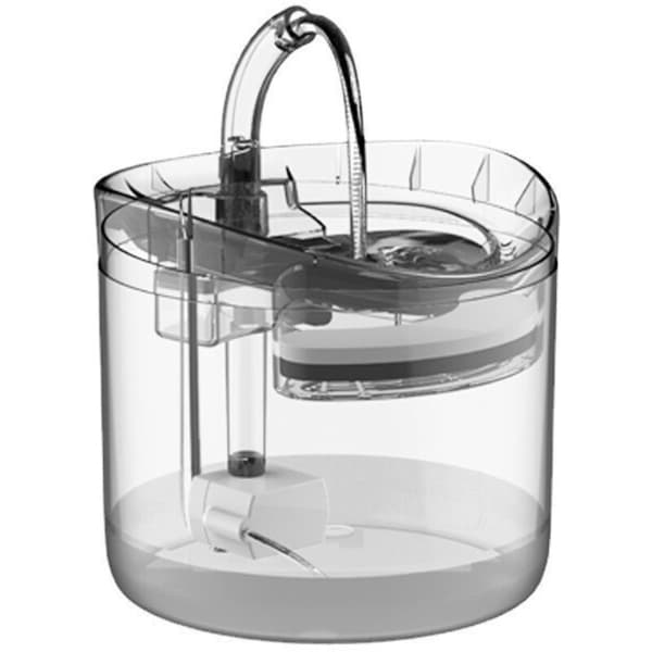 2L resirkulerbar automatisk kattefontene - Stille vanndispenser for katter og hunder - Europeisk plugg