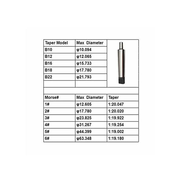 MT2 til B16 Morsekonusadapter for borchuck