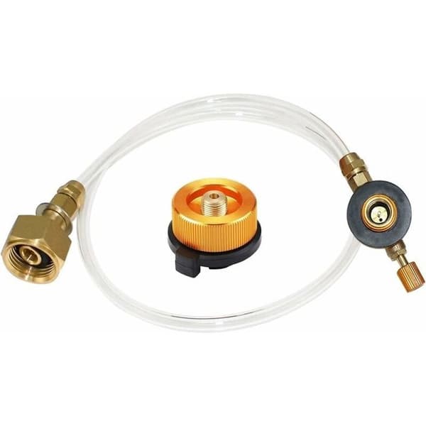 Gaspatronadapter til udendørs gasmadlavning - Dyseadapter til LPG, flad cylinder, flaskeadapter