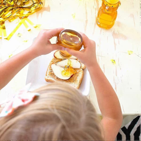 2 stk. Honey Bear kop, klembar terapi og hjælpemiddel til særlige behov, spild- og lækagesikker drikkebeholder