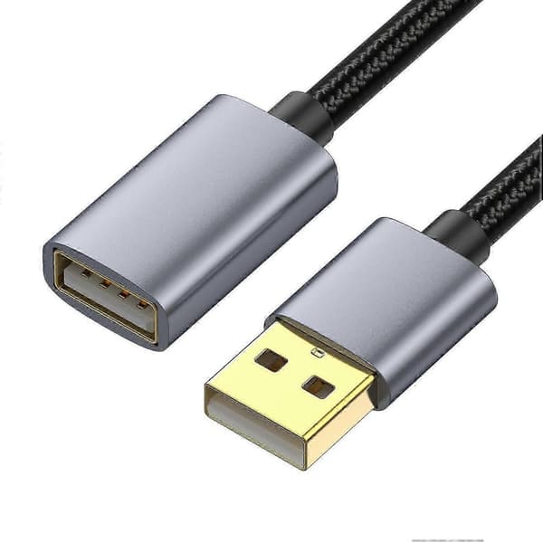 Typ A USB-förlängningskabel 3m USB 2.0 Typ A hane till hona förlängningssladd