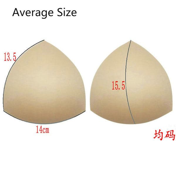 3 par trekantede BH-innlegg skum push up pads