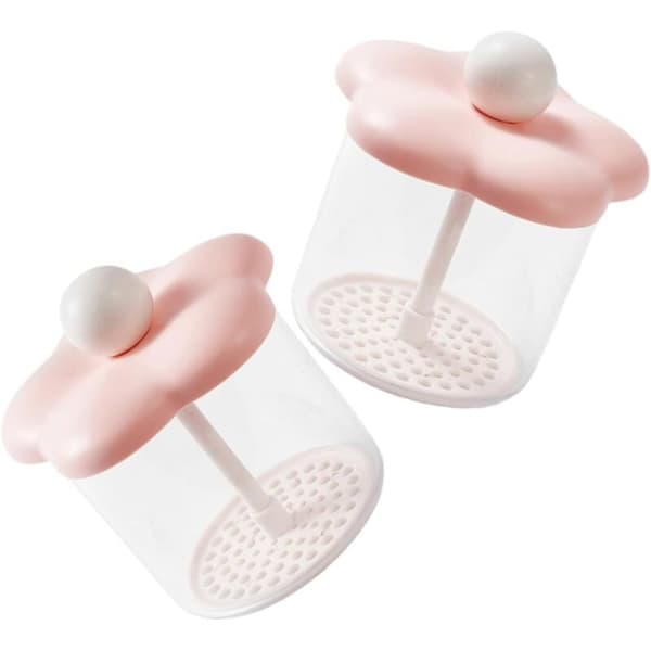 Bärbar 2-pack skumpumpdispenser för schampo, resevänlig, rosa, 10,29 cm