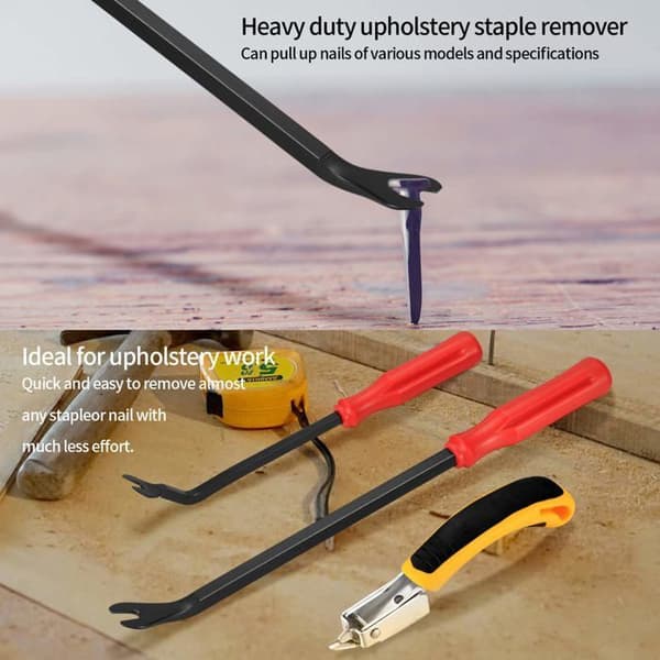 Spikerfjerner / møbeltrekker 3-pakning - Herdet stål - Ergonomisk håndtak - Multifunksjonell