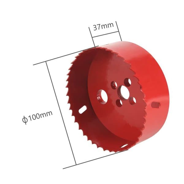 Bimetall hullsag Ø100 mm med chuck og senterbor – for tre, plast og metall