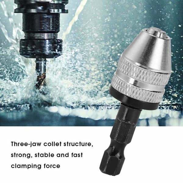 6,5 mm borepatronadapter til 0,3–3,6 mm sekskantede skruetrækkere —