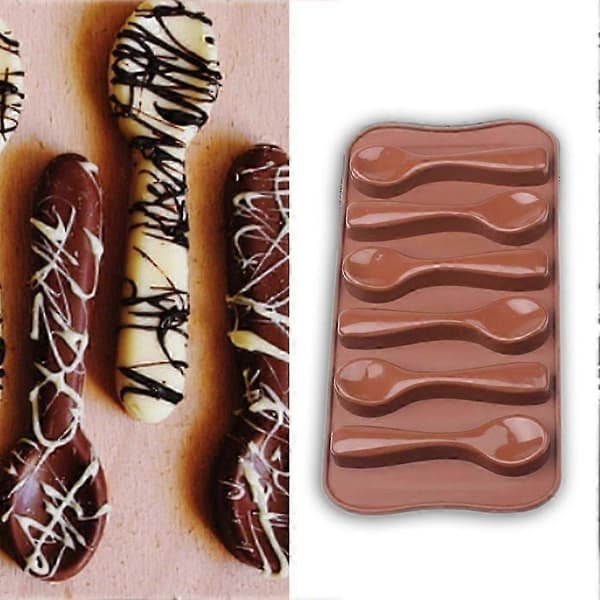 2 stk. silikone chokolade kage cupcake form ske form slik is form DIY bageform til børnefest bryllup