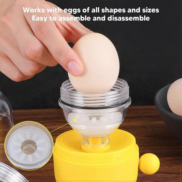 Egg Spinner, Egghomogenisator Manuell Trekker Manuell Gyldne Egg Shakers Eggerøre Egg Shaker Eggehvite og Plomme Spin Mikser