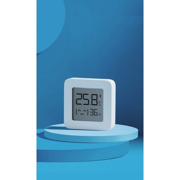 Innendørs termometer og hygrometer med 1,5\" LCD-skjerm, Bluetooth, CR2032-batteri, hvit