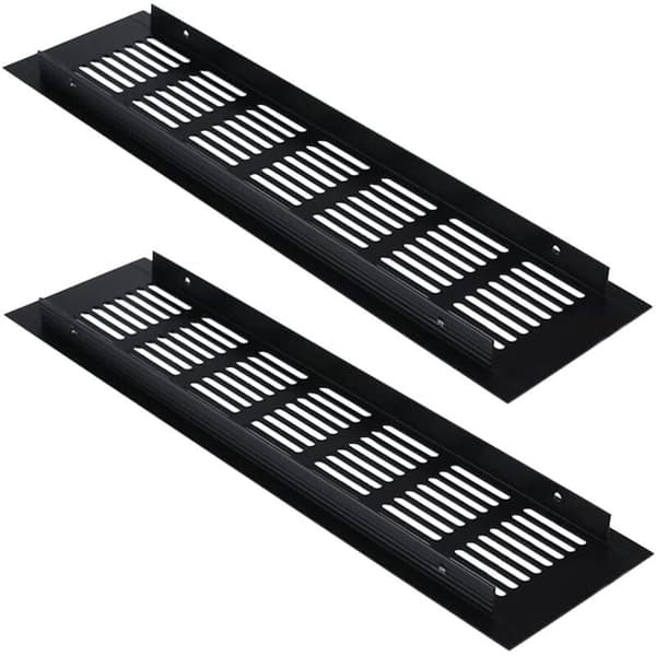 2 st rektangulärt ventilationsgaller, rektangulär luftventil, luftventil för idealisk ventilation 80 × 3