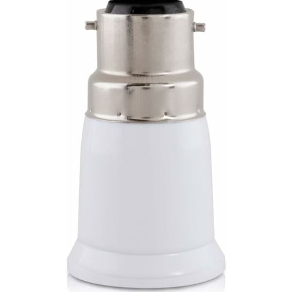 4x fatningsadapter - B22 til E27 fatningskonverter - Bajonetfatning lampeholderadapter til halogen LED-pærer