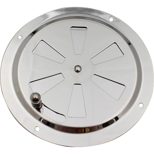 Rund Ventilationsrist, Justerbar Luftventil, Luftindtag og -udtag i Rustfrit Stål, 125 mm