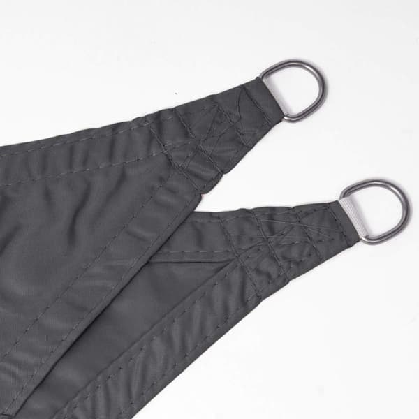 Fyrkantigt solsegel 2x2 m vattentätt UV-beständigt 93% polyester grått