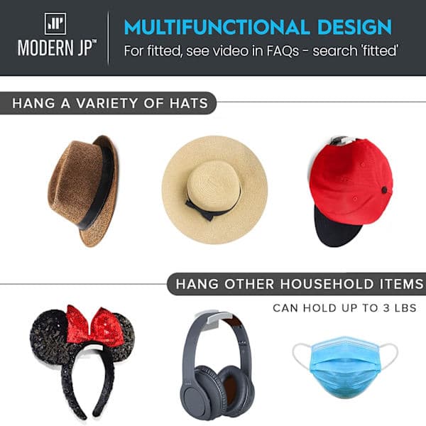 Moderna självhäftande hatthängare för vägg (10-pack) - Minimalistisk hatthängare