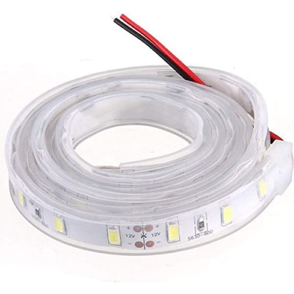5M 5630 SMD LED Silikon Strip Lys Kjølig Hvit Vanntett 12V