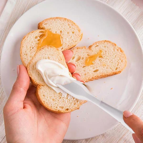 Liten silikonspatel | Liten spatel med nylonstøttestang | Myk, matsikker silikonspatel for smør, baking