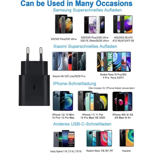 25W Samsung hurtigoplader USB C opladerstik